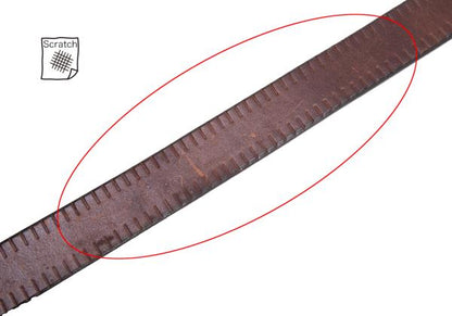 ISSEY MIYAKE MEN Embossed Leather Line Belt Brown