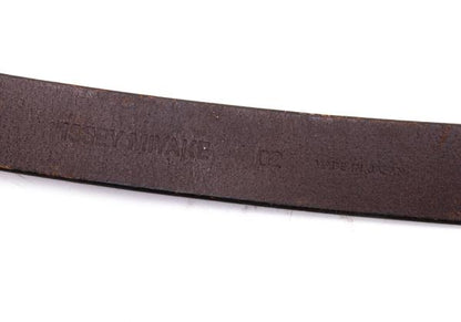 ISSEY MIYAKE MEN Embossed Leather Line Belt Brown