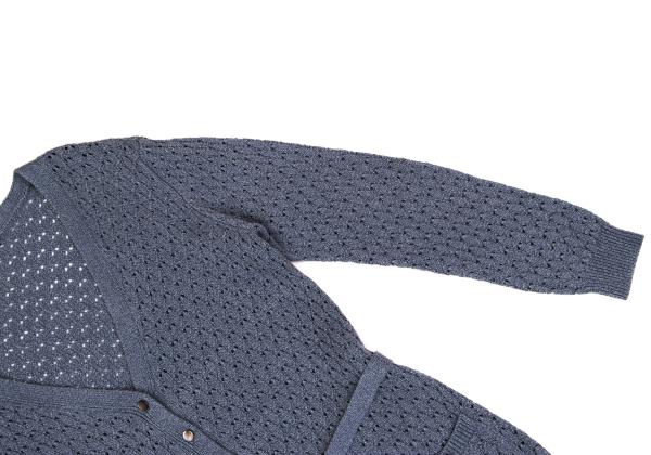 Mademoiselle NON NON Rayon Blend Long Blue Grey Cardigan Size 40L