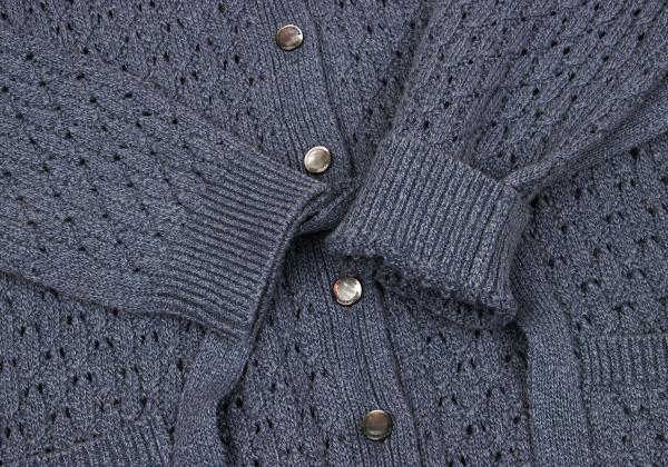 Mademoiselle NON NON Rayon Blend Long Blue Grey Cardigan Size 40L
