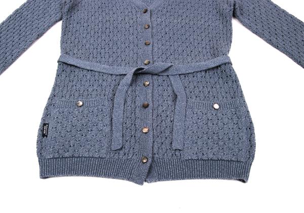 Mademoiselle NON NON Rayon Blend Long Blue Grey Cardigan Size 40L