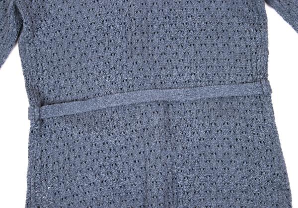 Mademoiselle NON NON Rayon Blend Long Blue Grey Cardigan Size 40L