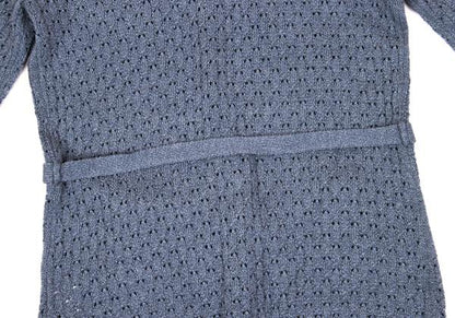 Mademoiselle NON NON Rayon Blend Long Blue Grey Cardigan Size 40L