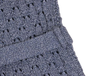 Mademoiselle NON NON Rayon Blend Long Blue Grey Cardigan Size 40L