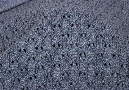 Mademoiselle NON NON Rayon Blend Long Blue Grey Cardigan Size 40L