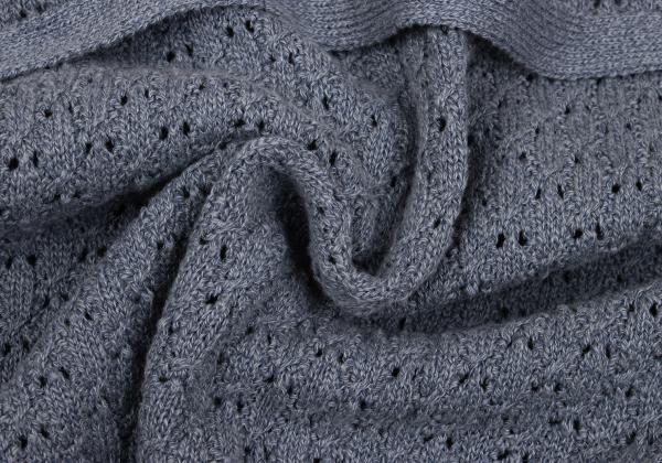 Mademoiselle NON NON Rayon Blend Long Blue Grey Cardigan Size 40L