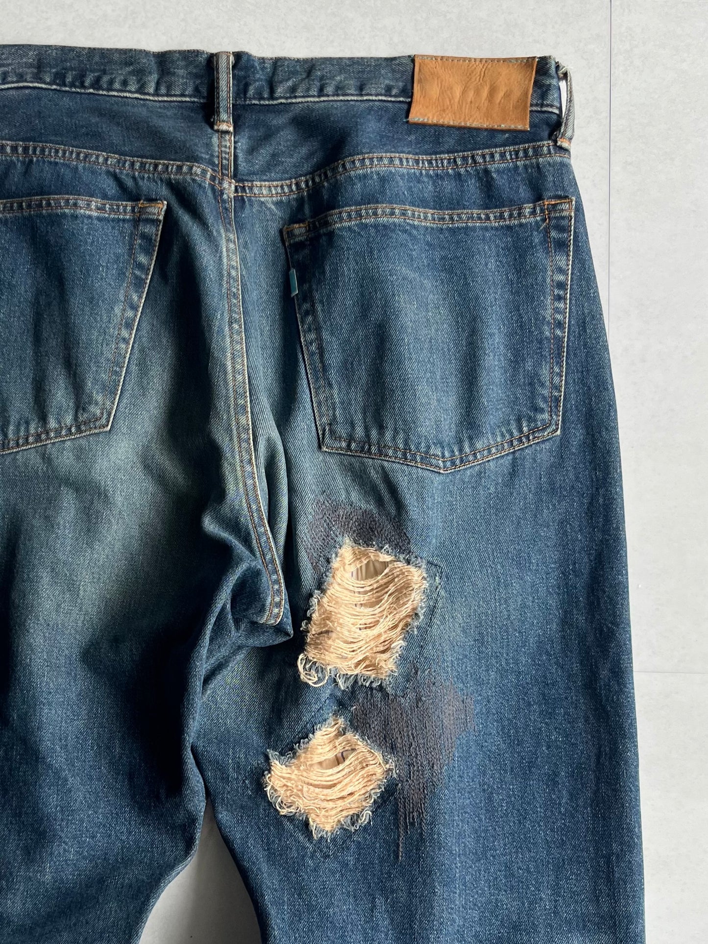 Swagger Wide-Leg Blue Jeans Size 40