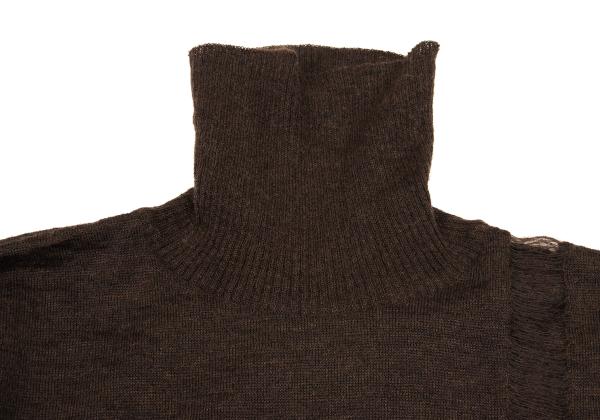 Y's for men Distressed Mohair Blend Knit Brown Size 3