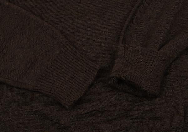 Y's for men Distressed Mohair Blend Knit Brown Size 3