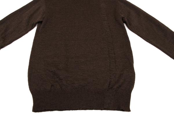 Y's for men Distressed Mohair Blend Knit Brown Size 3
