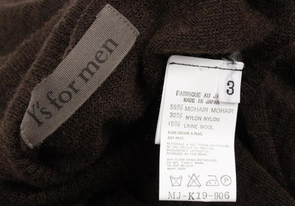 Y's for men Distressed Mohair Blend Knit Brown Size 3