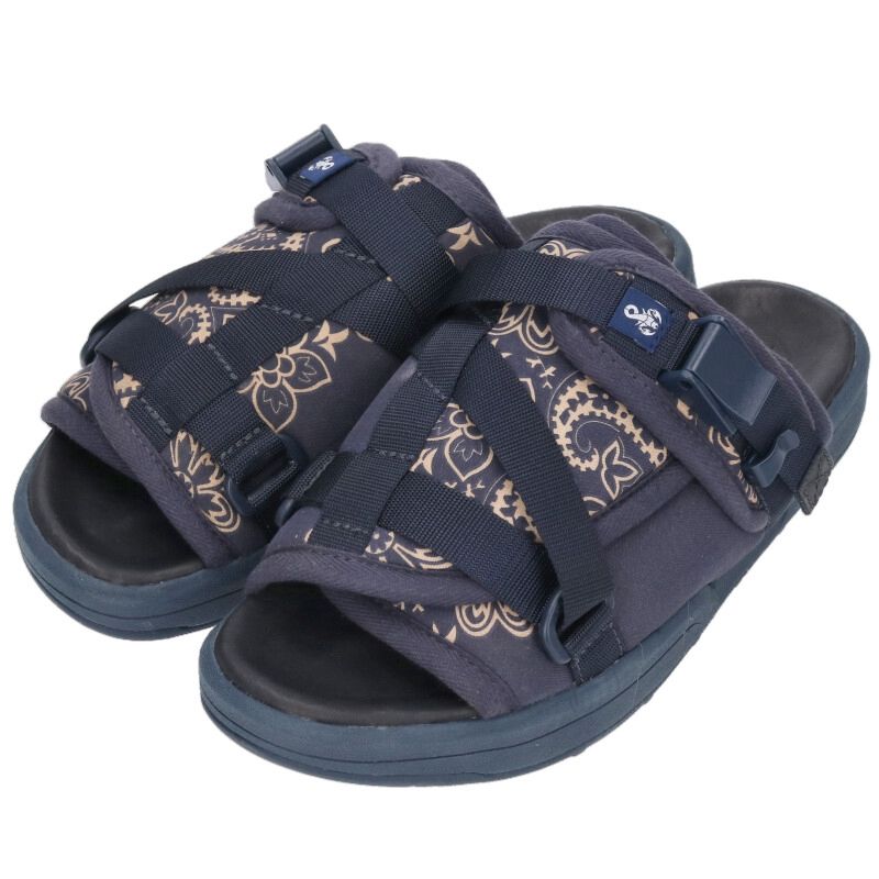 Visvim SOPH Christo Paisley Sandals Blue Size 9