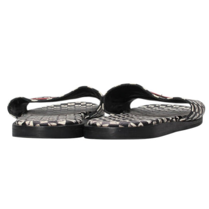 Chrome Hearts 99EYES Chopper Patch Leather Sandal Size 7.5