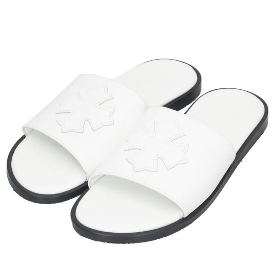 Chrome Hearts White CH Slide Leather CH Plus Sandal Size 6
