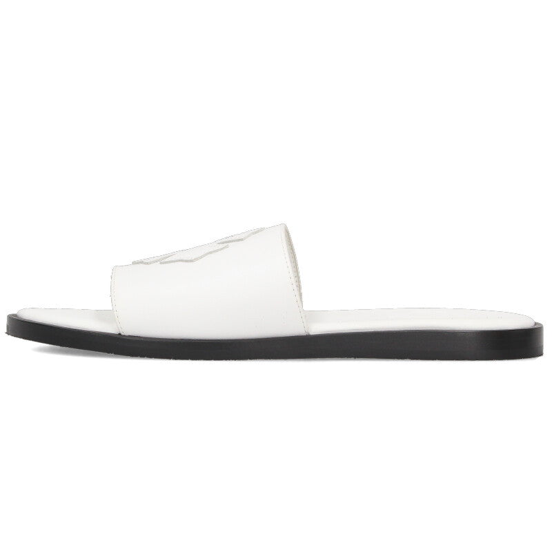 Chrome Hearts White CH Slide Leather CH Plus Sandal Size 6