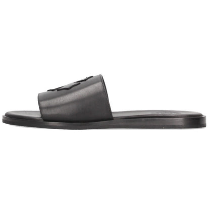 Chrome Hearts CH Slide Leather CH Sandals Black Size EU 42