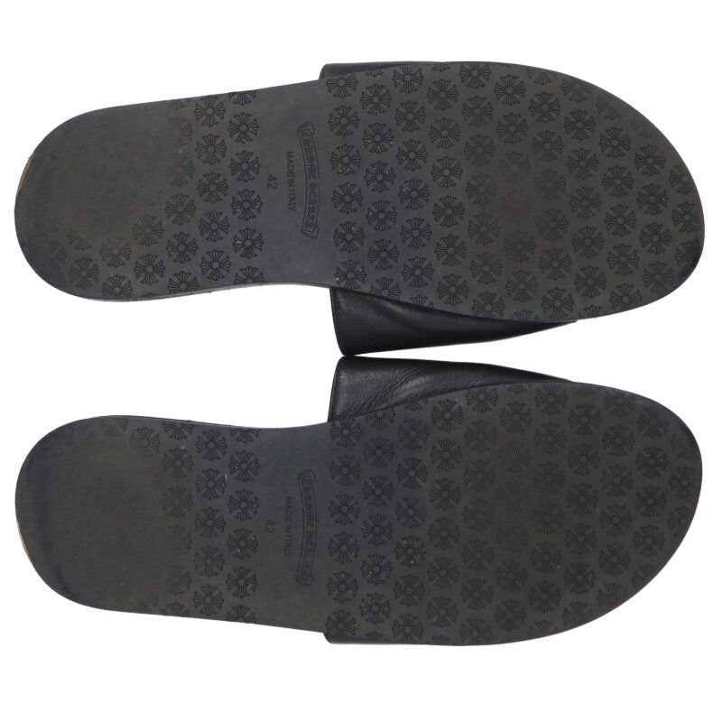 Chrome Hearts CH Slide Leather CH Plus Sandal Size 8.5