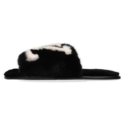Louis Vuitton Mink Fur Homie Line Mule Slippers Size 41-42