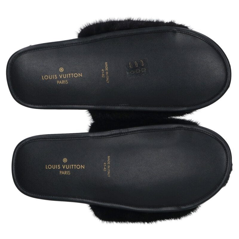 Louis Vuitton Mink Fur Homie Line Mule Slippers Size 41-42