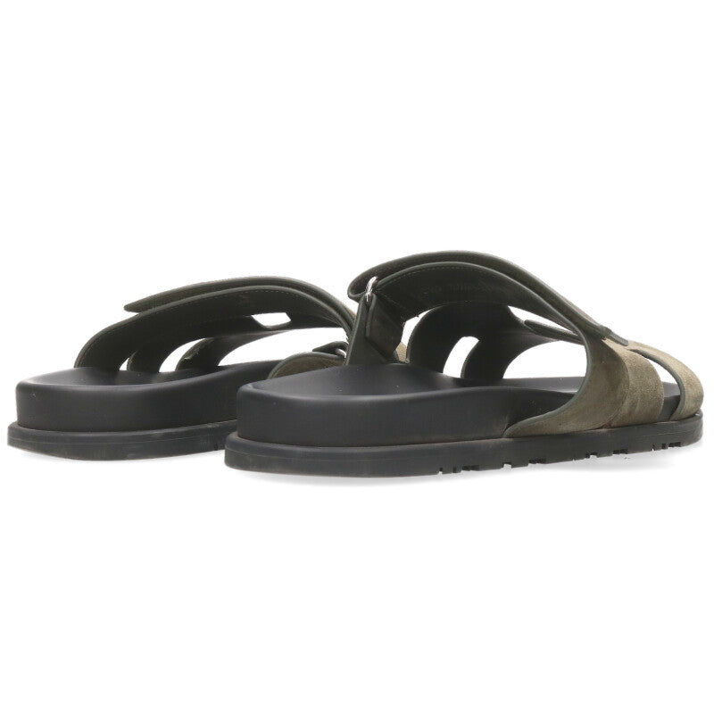 HERMES Chypre Suede Leather Sandal Multi Size 10.5