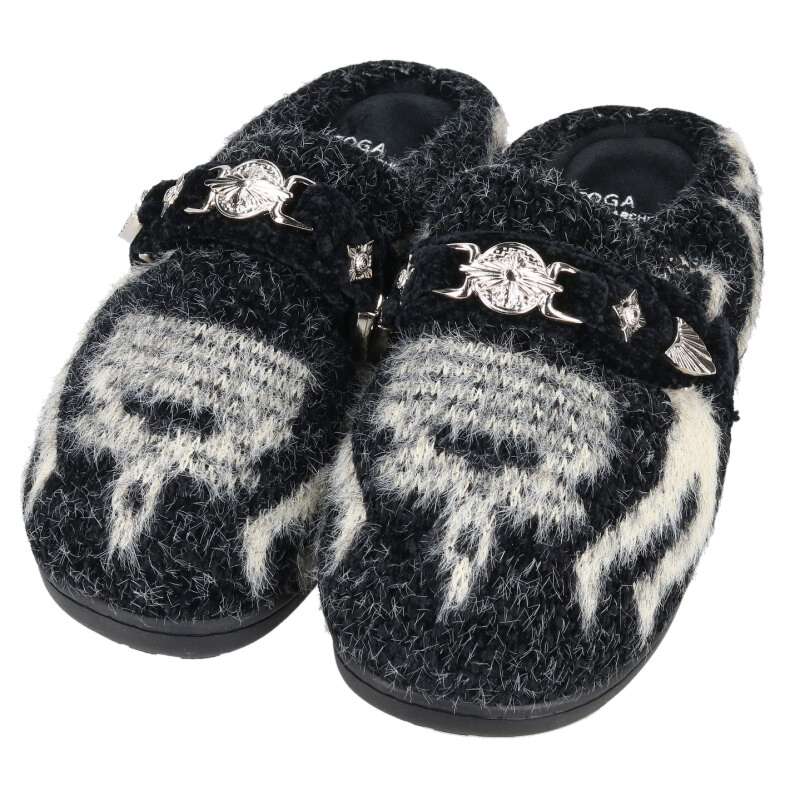 SUBU x TOGA Knit Slip-On Sandal Black Size 2