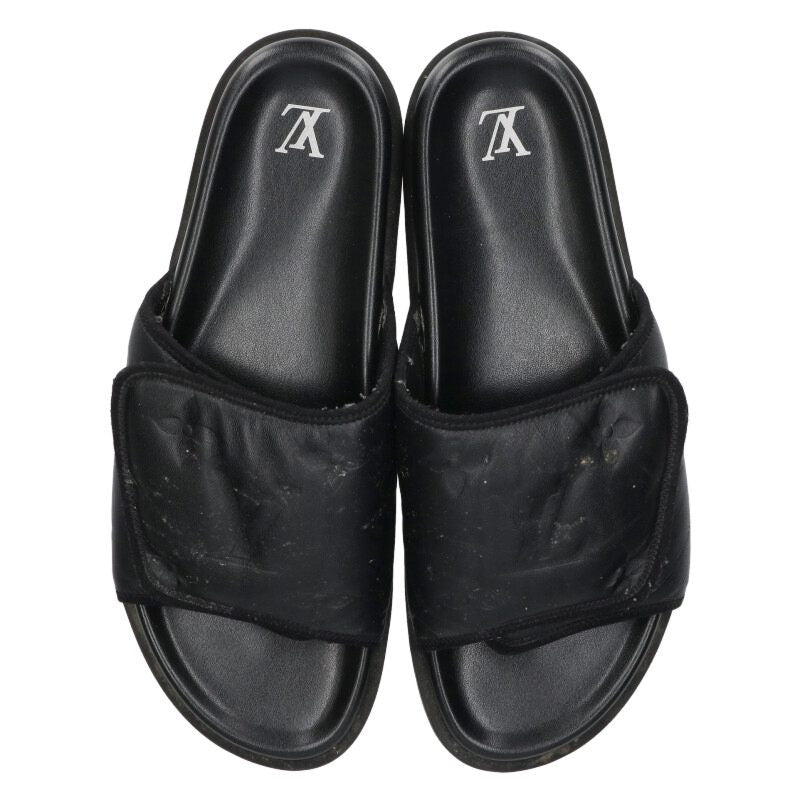 Louis Vuitton Leather Sandals Black Size 12