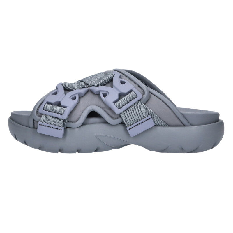 BOTTEGA VENETA SNAP SLIDE Cross Buckle Gray Size 7.5