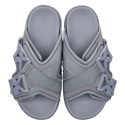 BOTTEGA VENETA SNAP SLIDE Cross Buckle Gray Size 7.5