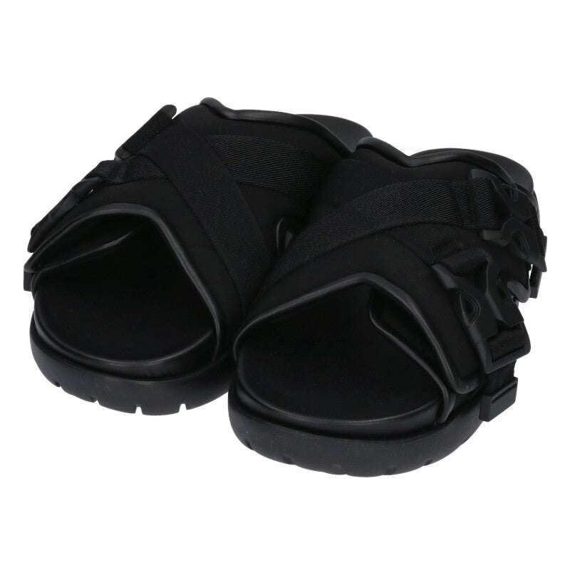 BOTTEGA VENETA SNAP SLIDE Cross Buckle Black Size 11.5