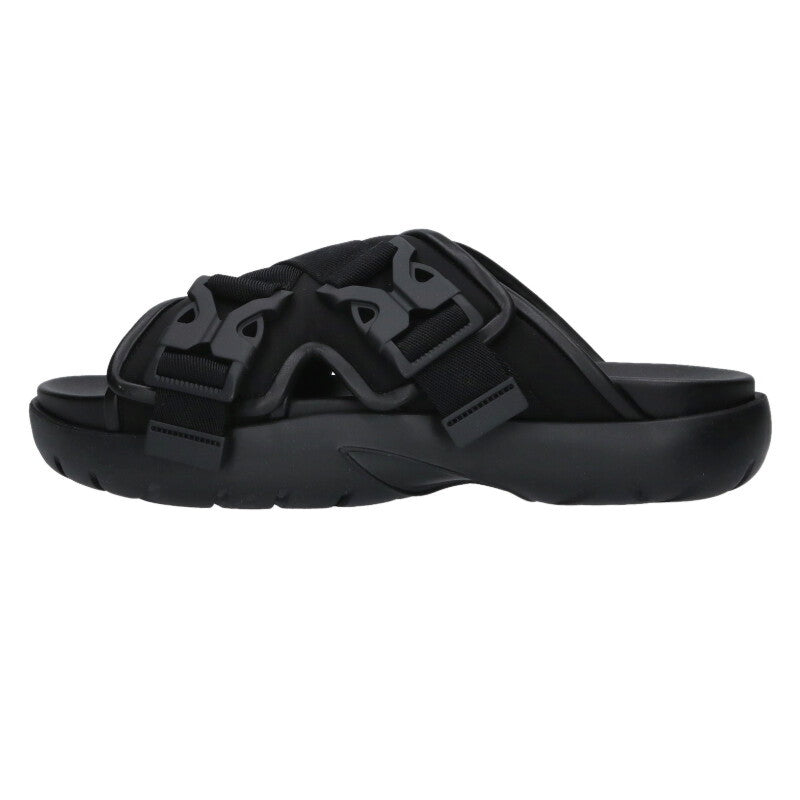 BOTTEGA VENETA SNAP SLIDE Cross Buckle Black Size 11.5