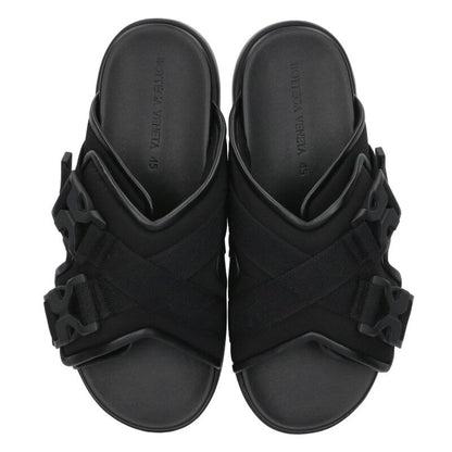 BOTTEGA VENETA SNAP SLIDE Cross Buckle Black Size 11.5