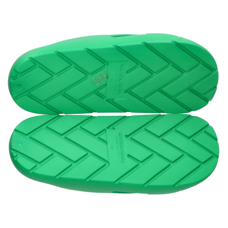 BOTTEGA VENETA Band Rubber Slide Sandals Green Size 12
