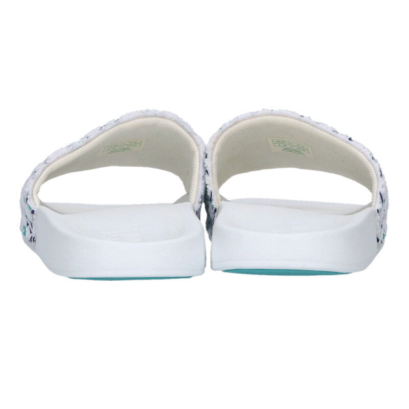 CASABLANCA Logo Embroidery Sandals White Size 8.5