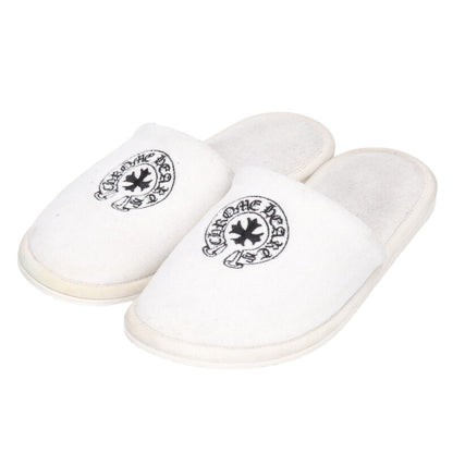 Chrome Hearts Horseshoe Embroidered Sandals White x Black Size S