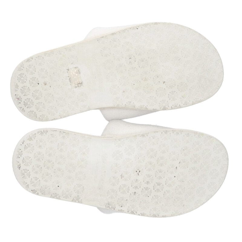 Chrome Hearts Horseshoe Embroidered Sandals White x Black Size S