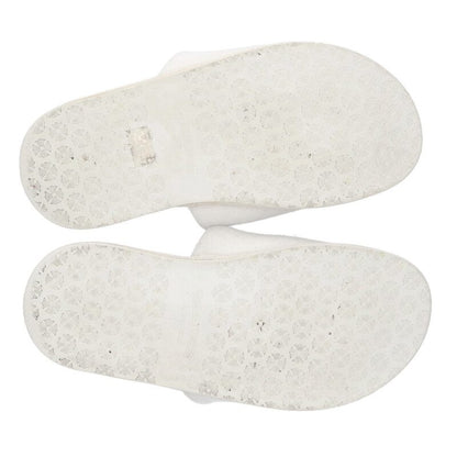 Chrome Hearts Horseshoe Embroidered Sandals White x Black Size S