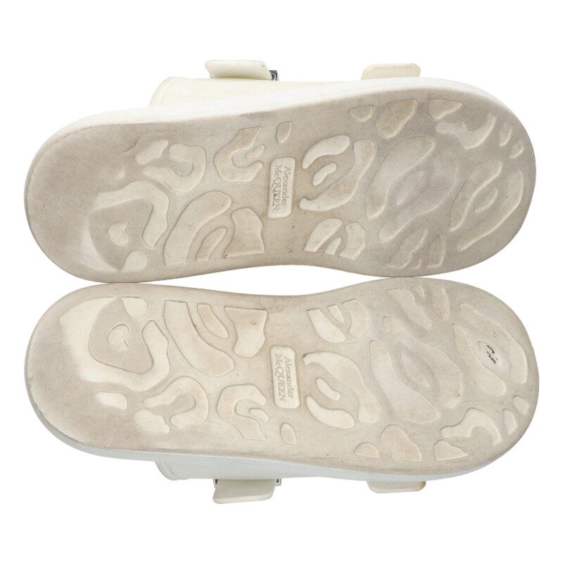 Alexander McQueen Hybrid Rubber Slide Sandals White Size 8.5