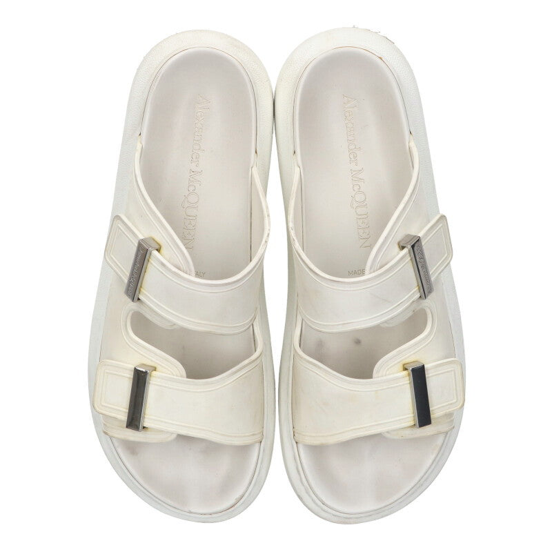 Alexander McQueen Hybrid Rubber Slide Sandals White Size 8.5