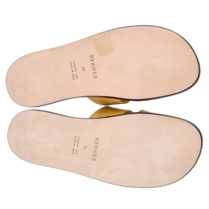 HERMES Crocodile H-Logo Sandals Yellow Size 10.5