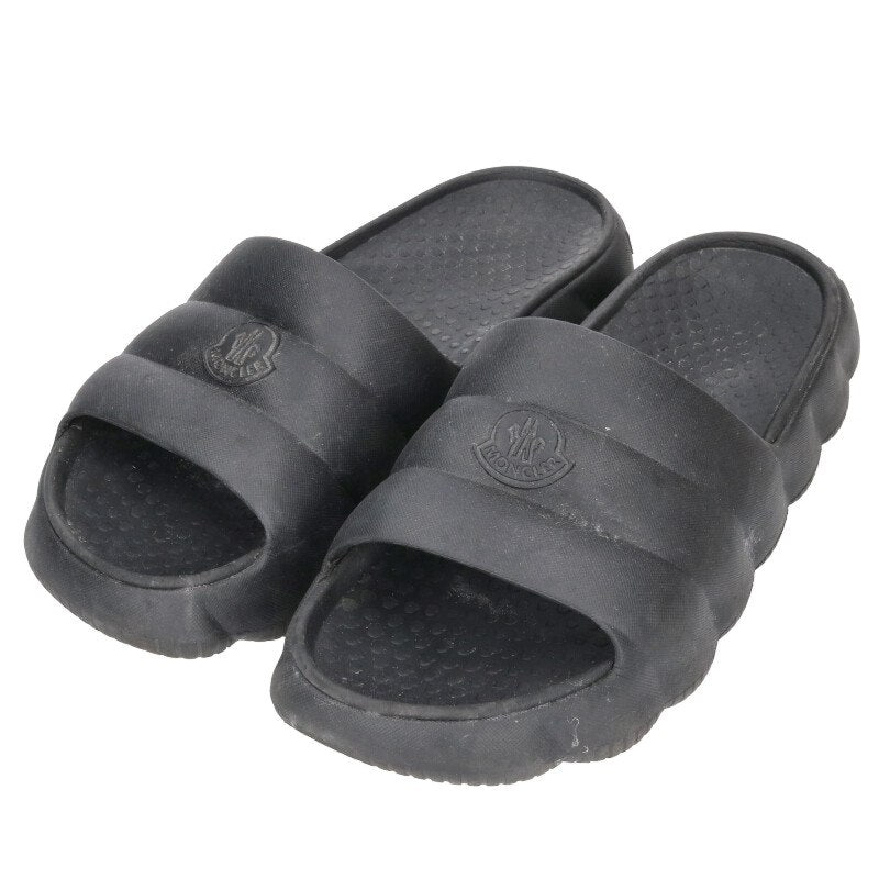MONCLER Lilo Rubber Slide Sandals Black Size 10.5