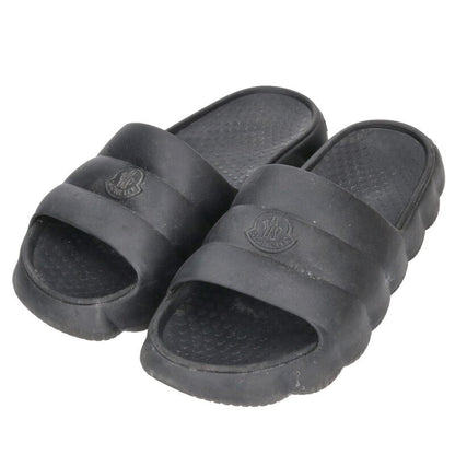MONCLER Lilo Rubber Slide Sandals Black Size 10.5