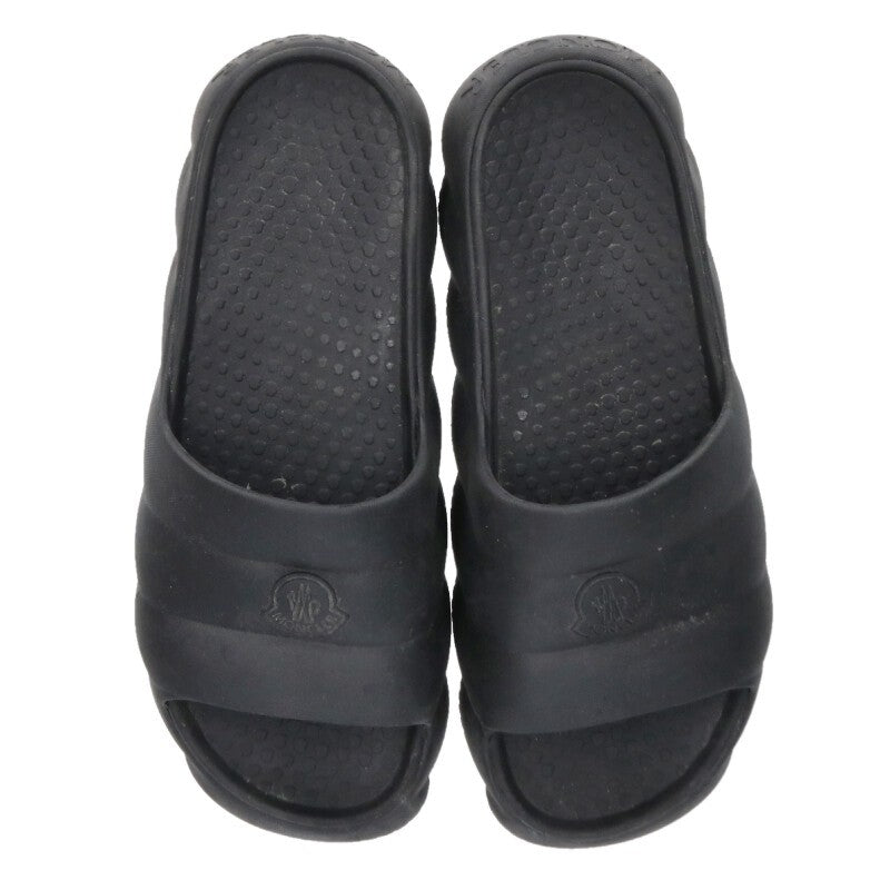 MONCLER Lilo Rubber Slide Sandals Black Size 10.5