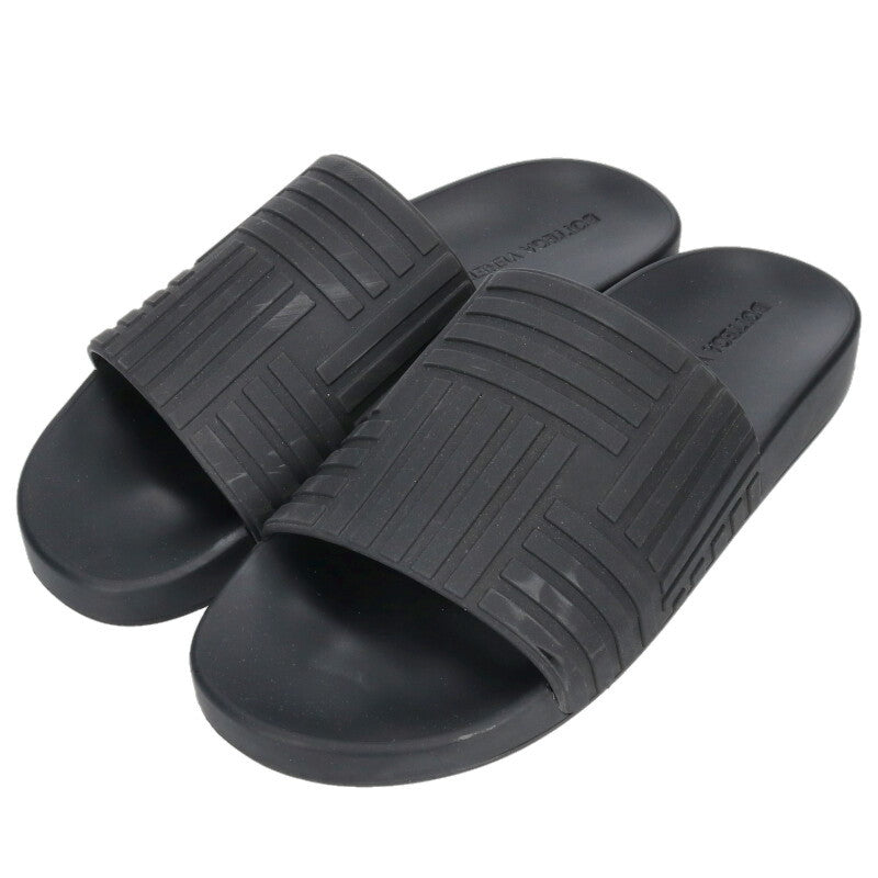 BOTTEGA VENETA Rubber Sandals Black Size 10.5