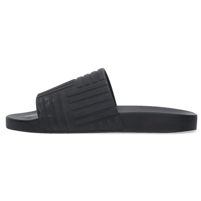 BOTTEGA VENETA Rubber Sandals Black Size 10.5