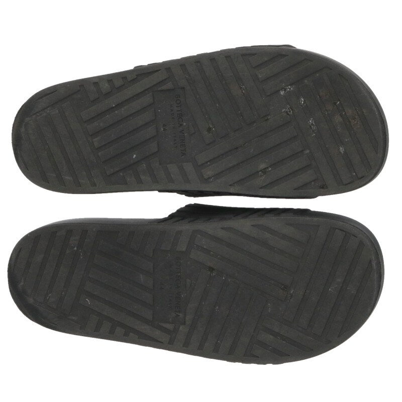 BOTTEGA VENETA Rubber Sandals Black Size 10.5