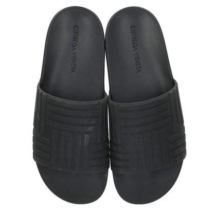 BOTTEGA VENETA Rubber Sandals Black Size 10.5