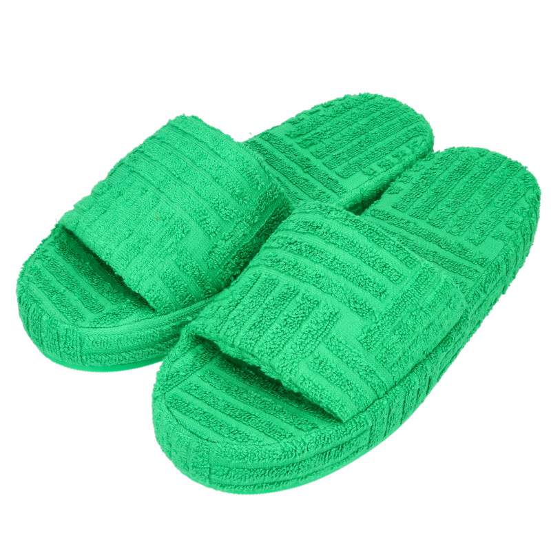 BOTTEGA VENETA Resort Sponge Slide Sandals Green Size 6.5