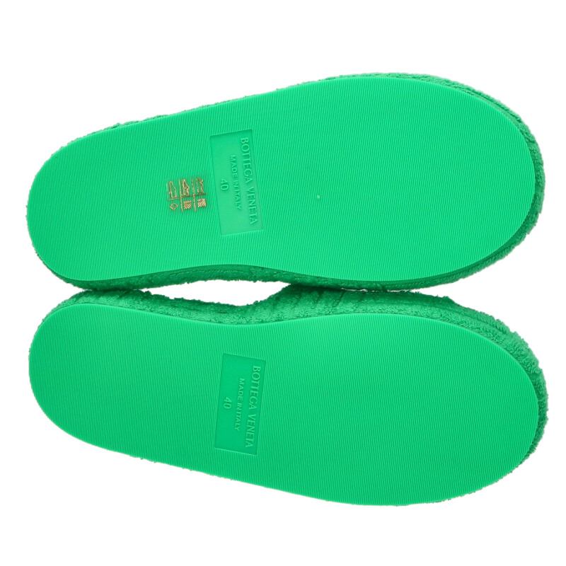 BOTTEGA VENETA Resort Sponge Slide Sandals Green Size 6.5