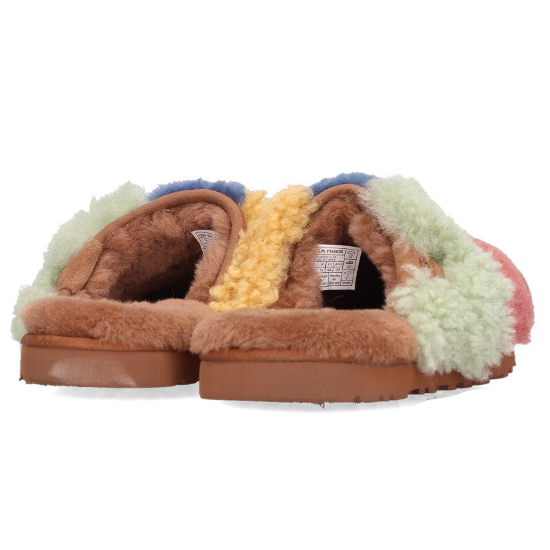 The Elder Statesman TES Patchwork Boa Mule Multi Size 11
