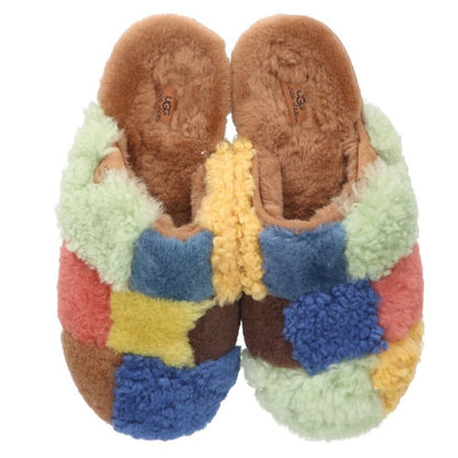 The Elder Statesman TES Patchwork Boa Mule Multi Size 11